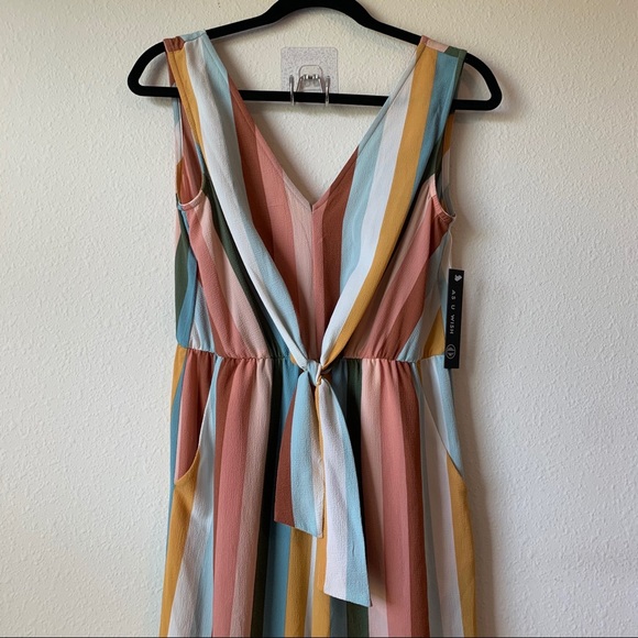 As U Wish Retro Striped Romper NWT - Picture 3 of 6